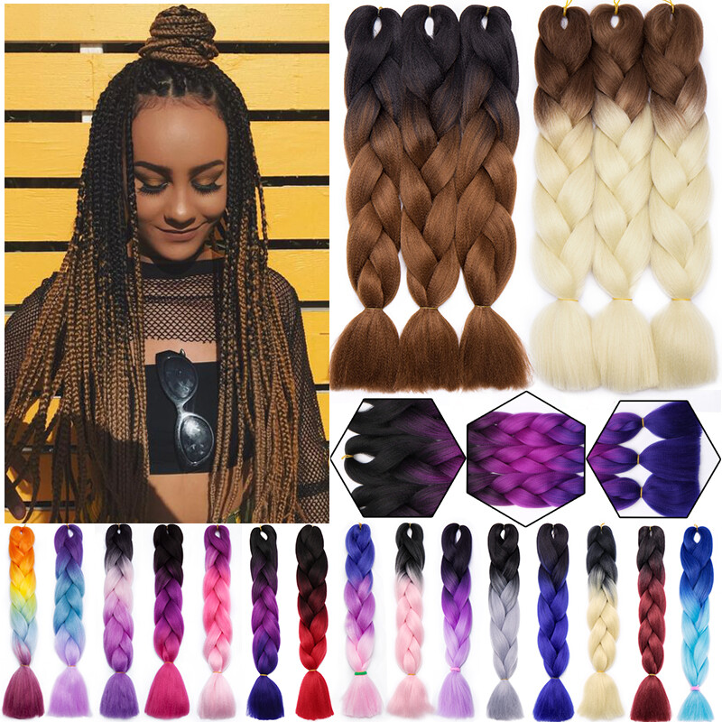Box Braid Ultra Hair For Jumbo Braiding Extensions Crochet Ombre Kanekalons LC5