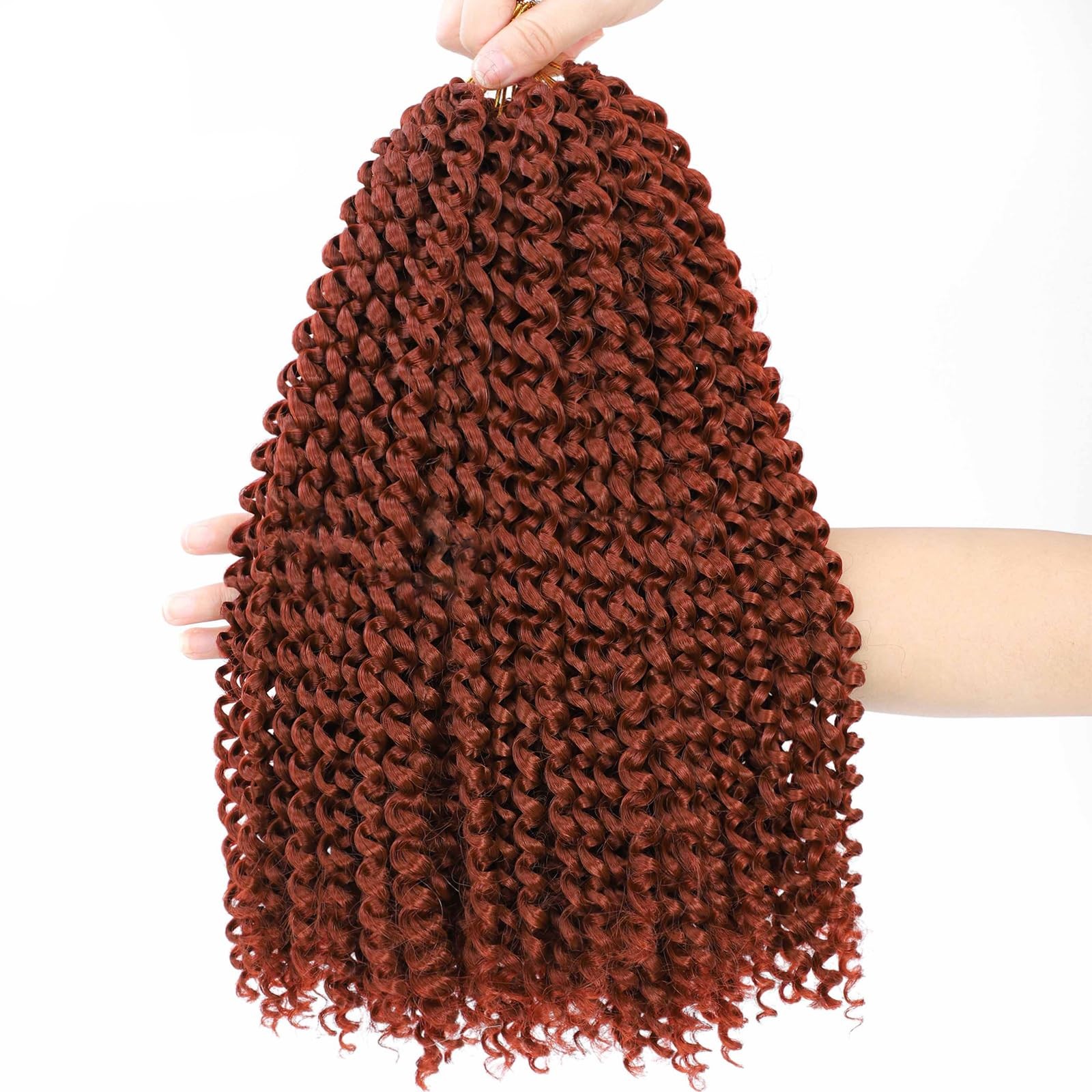 Alrence Passion Twist Hair Copper Red 14 Inch 8 Packs Passion Twist Crochet Hair