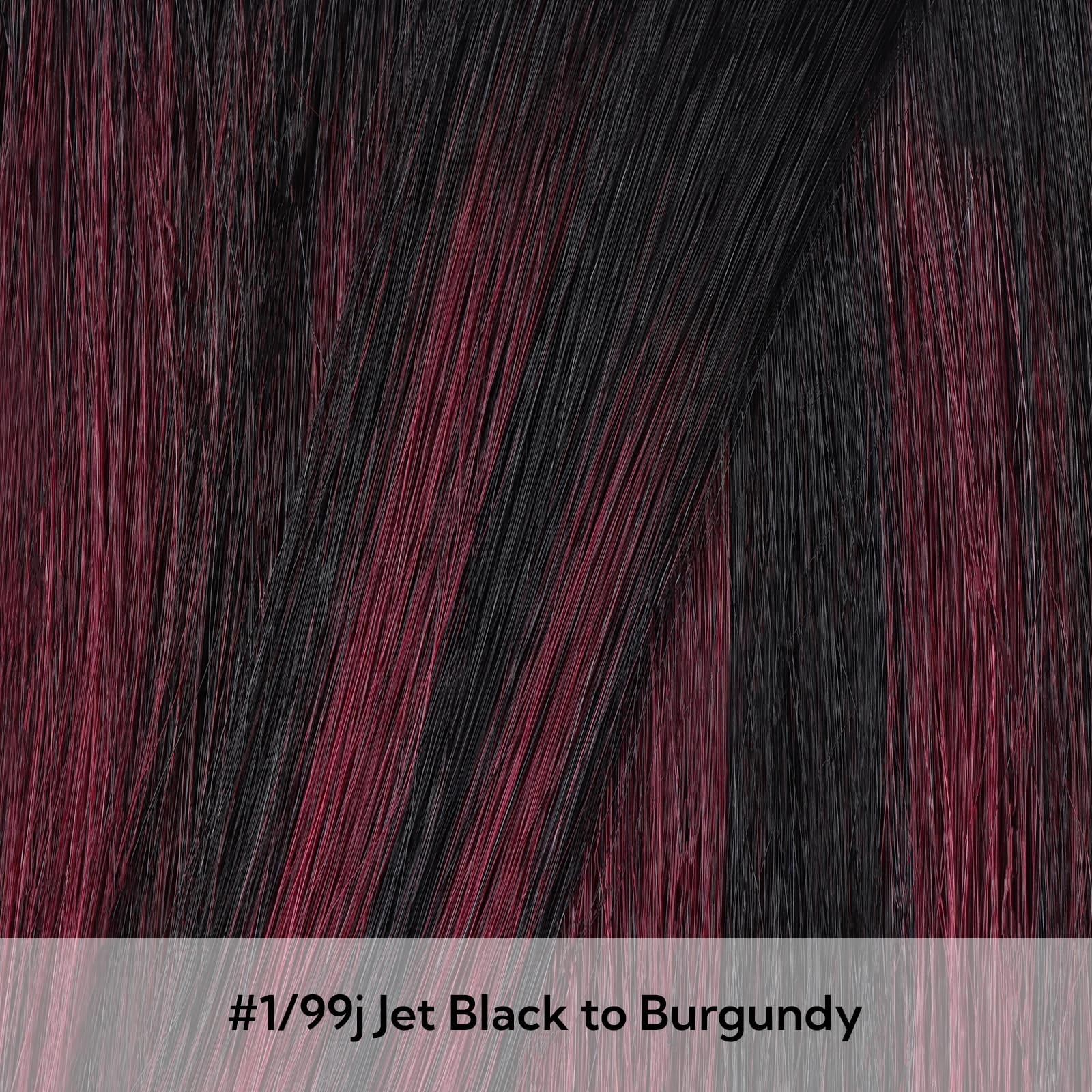 Hotbanana 20 Inch Tape In Hair Extensions – 40Pcs 100G Jet Black To Burgundy