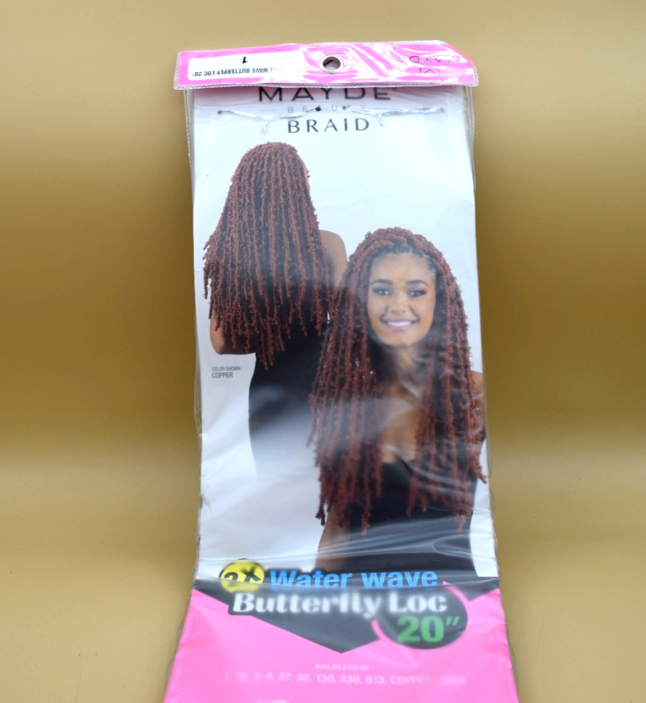 Mayde Braid 2X Water Wave Butterfly Loc 20″ Color 1