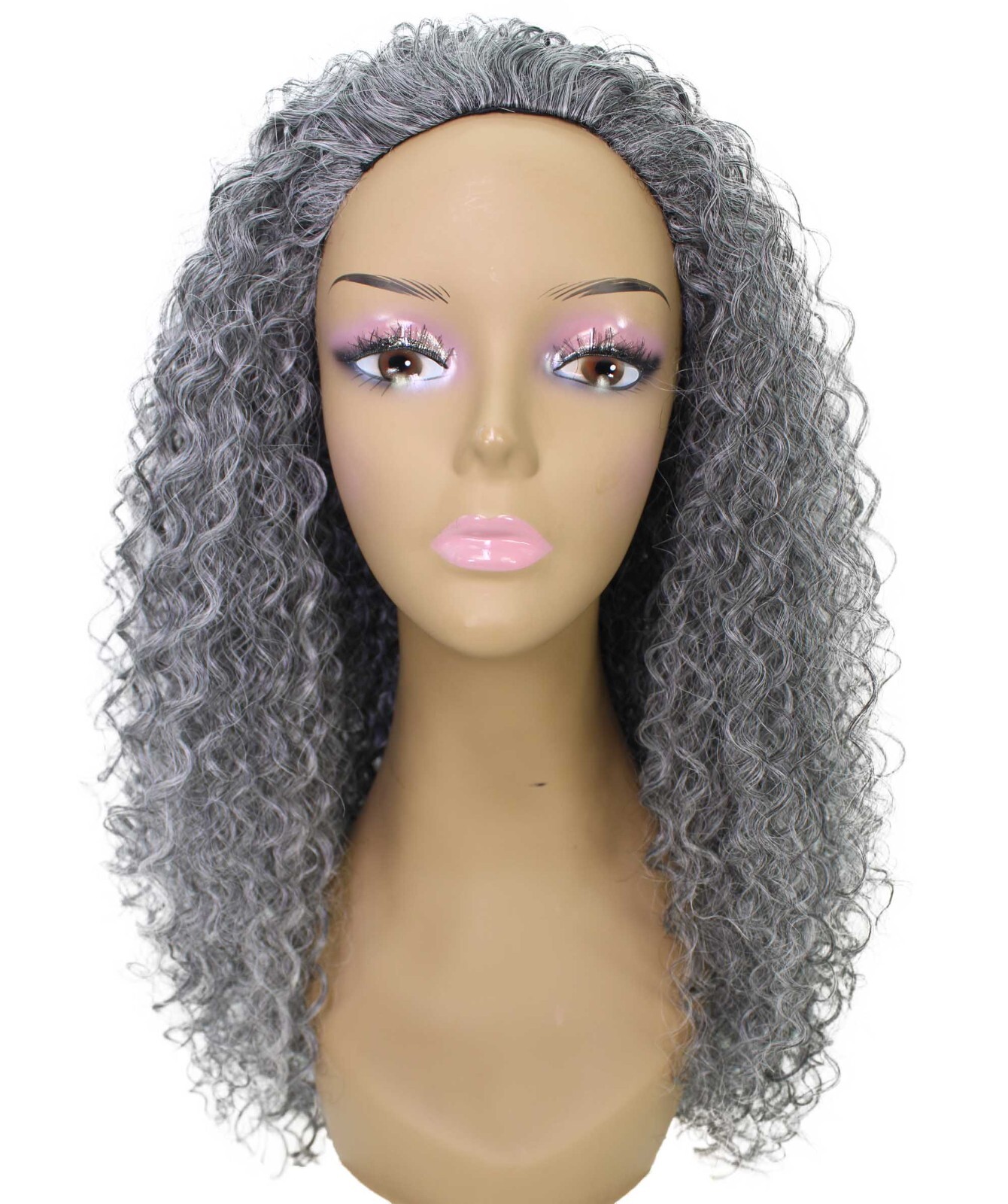 LUXLUXE Isadora Curly Body Waves 22.5 in Long Half Wig Half Cap Wig BH-0004