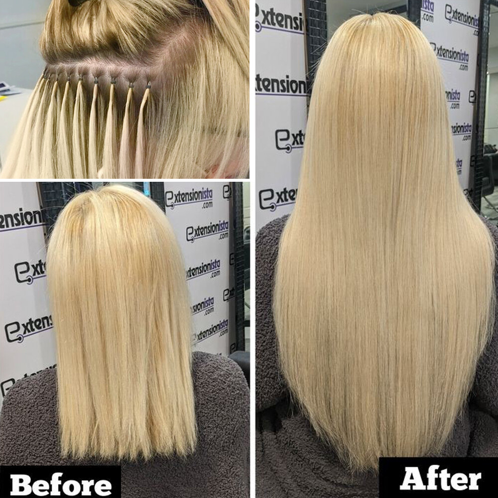 150G THICK Nano Ring Tip Real Human Hair Extensions Loop Nano Bead Bonds Tips 8A