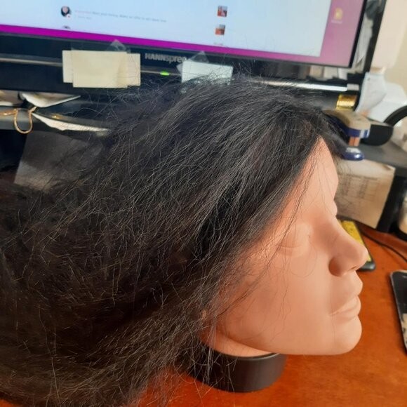 NEW ! Long Hair 28 inch Curly Wig Black