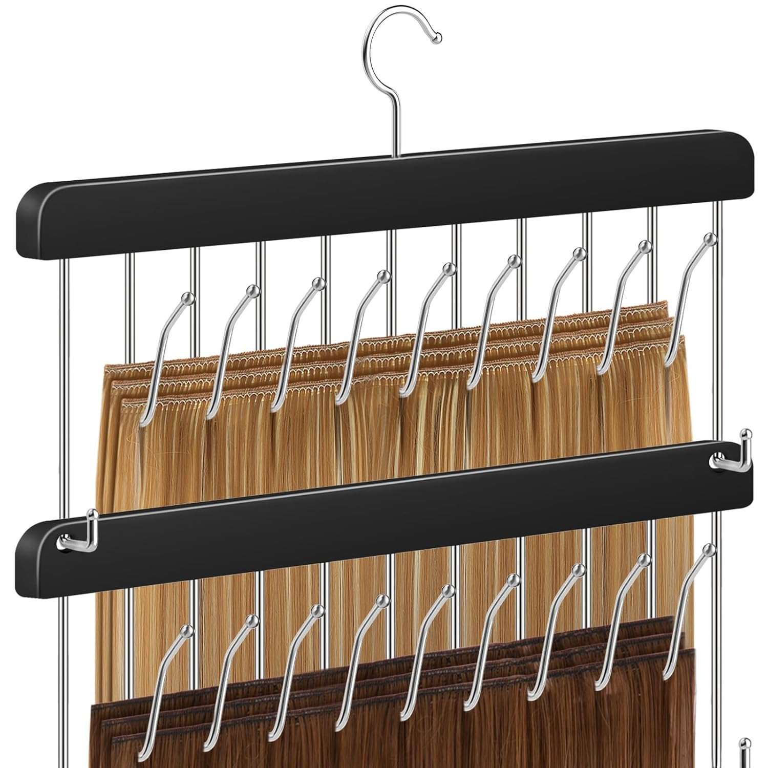 2 Pack Hair Extension Holder & Hanger Rotatable Wig Rack for Styling Storage