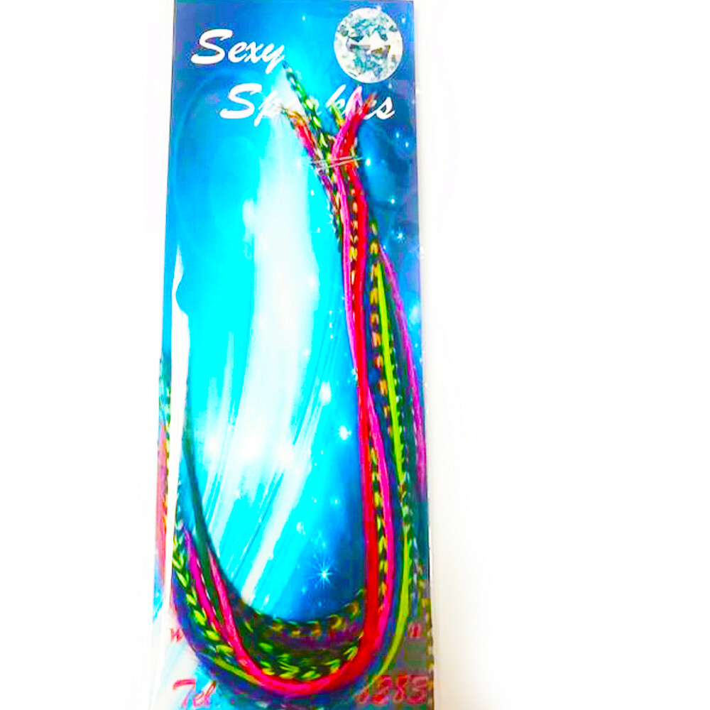 Feather Hair Extensions, 100% Real Rooster Feathers, 20 Short Rainbow Colors kit
