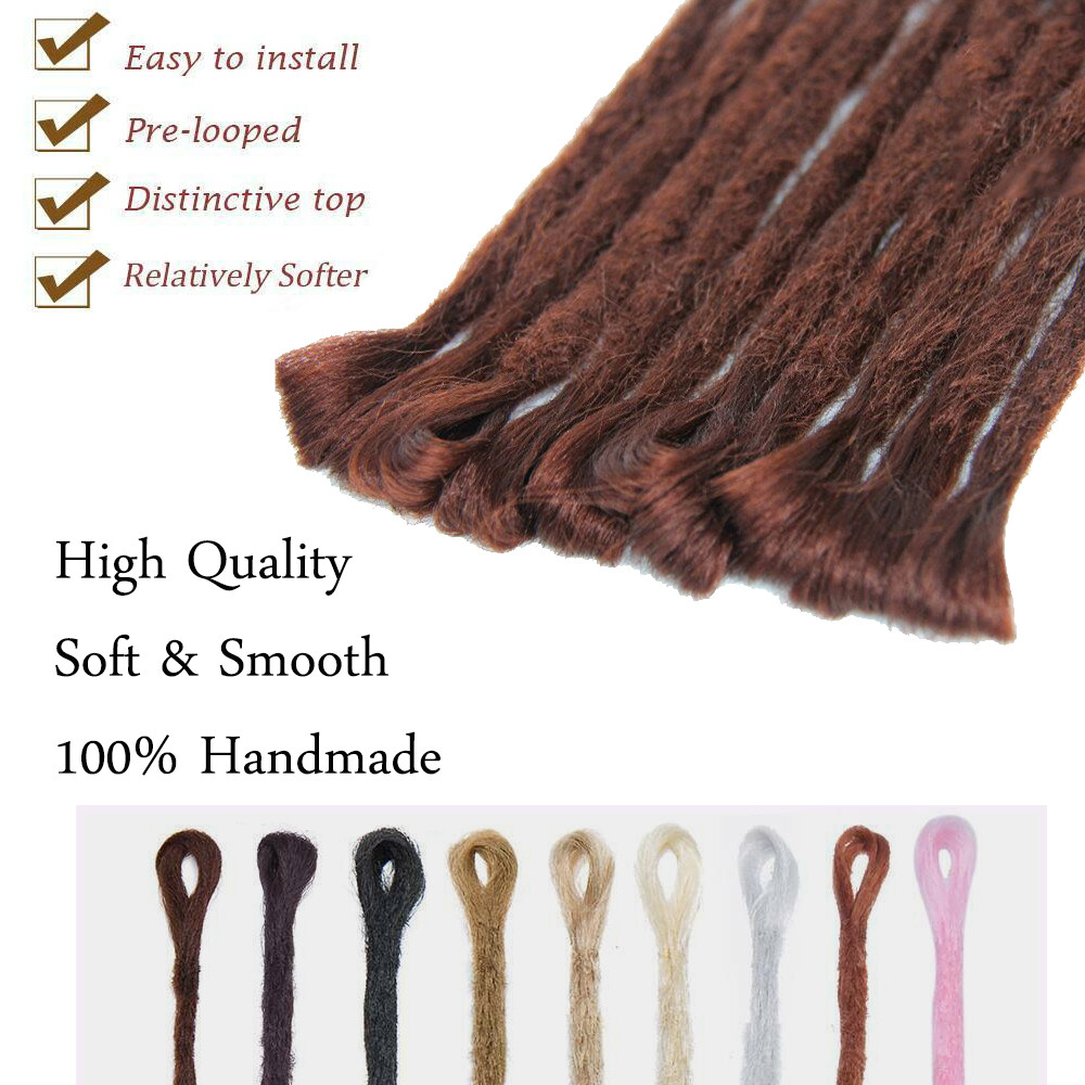 25PCS Handmade Dreadlocks Extension SE Dreads Reggae Dreadlocks Pre-looped Braid