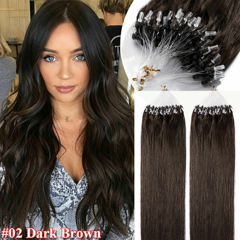 Micro Rings Loop Hair Extensions Micro Bead Link Remy Human Hair Balayage Blonde