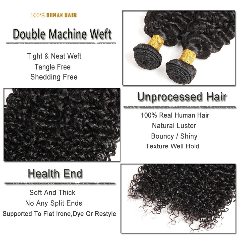 Premium Jerry Curl Sew In Hair 1 Bundle 100 Human Hair 100g/Bundle 10 In – 30 In