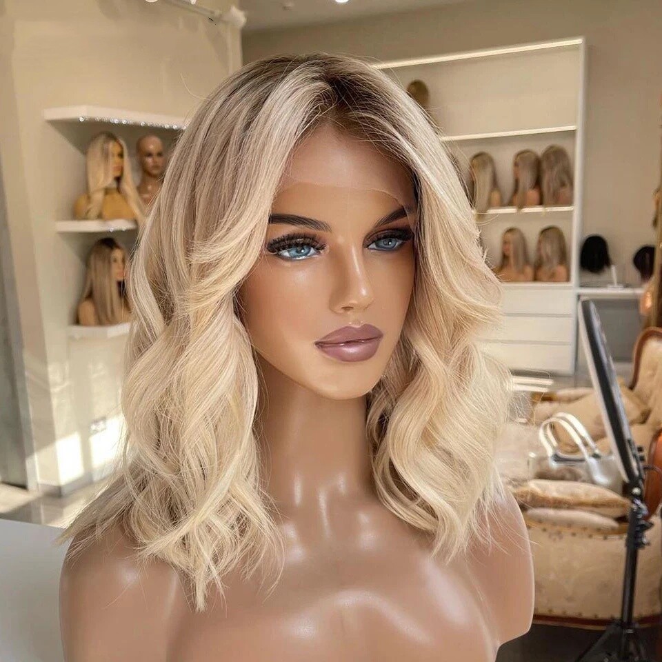 Ombre Blonde Wig 4×4 Lace Front Wigs Body Wave Wig for Women Preplucked Hair