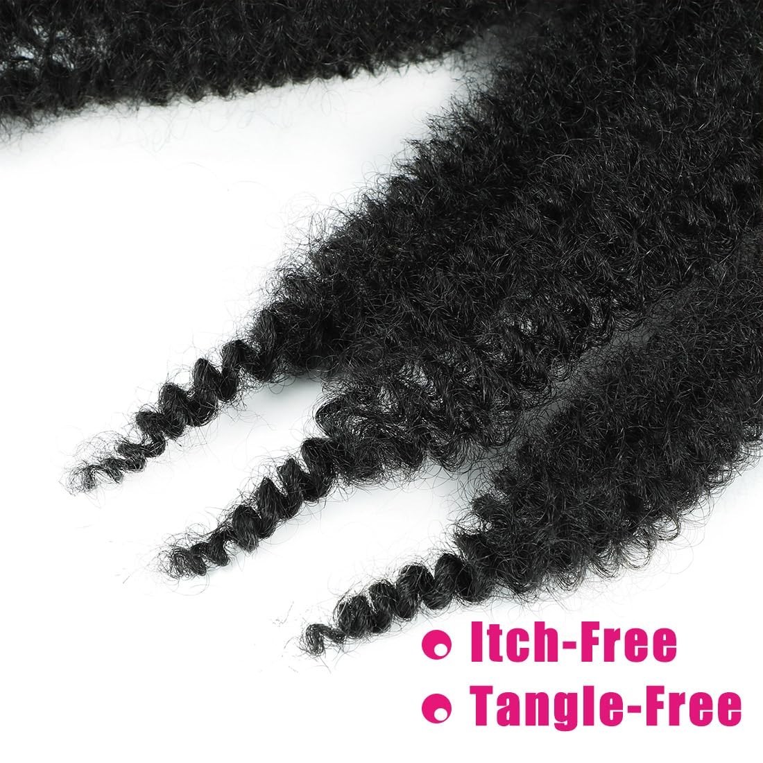 Fluffy 24 Inch Afro Twist Hair Extensions – Pack of 3 for Distressed Locs & More
