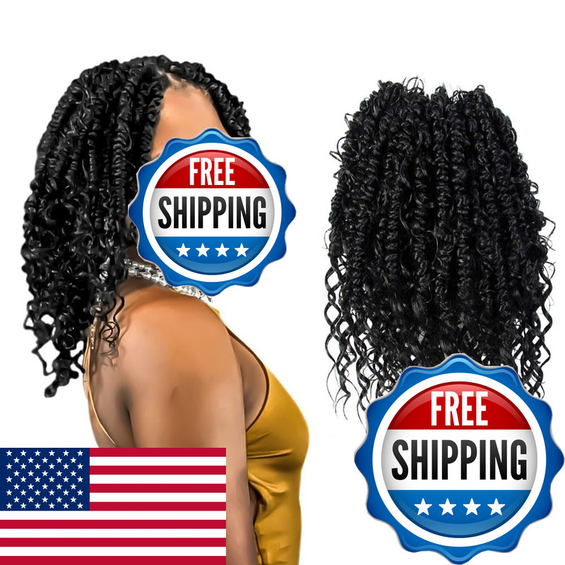 Locsbyhand Boho Crochet Passion Twist Hair Pre Looped 10 Inch Goddess Passion