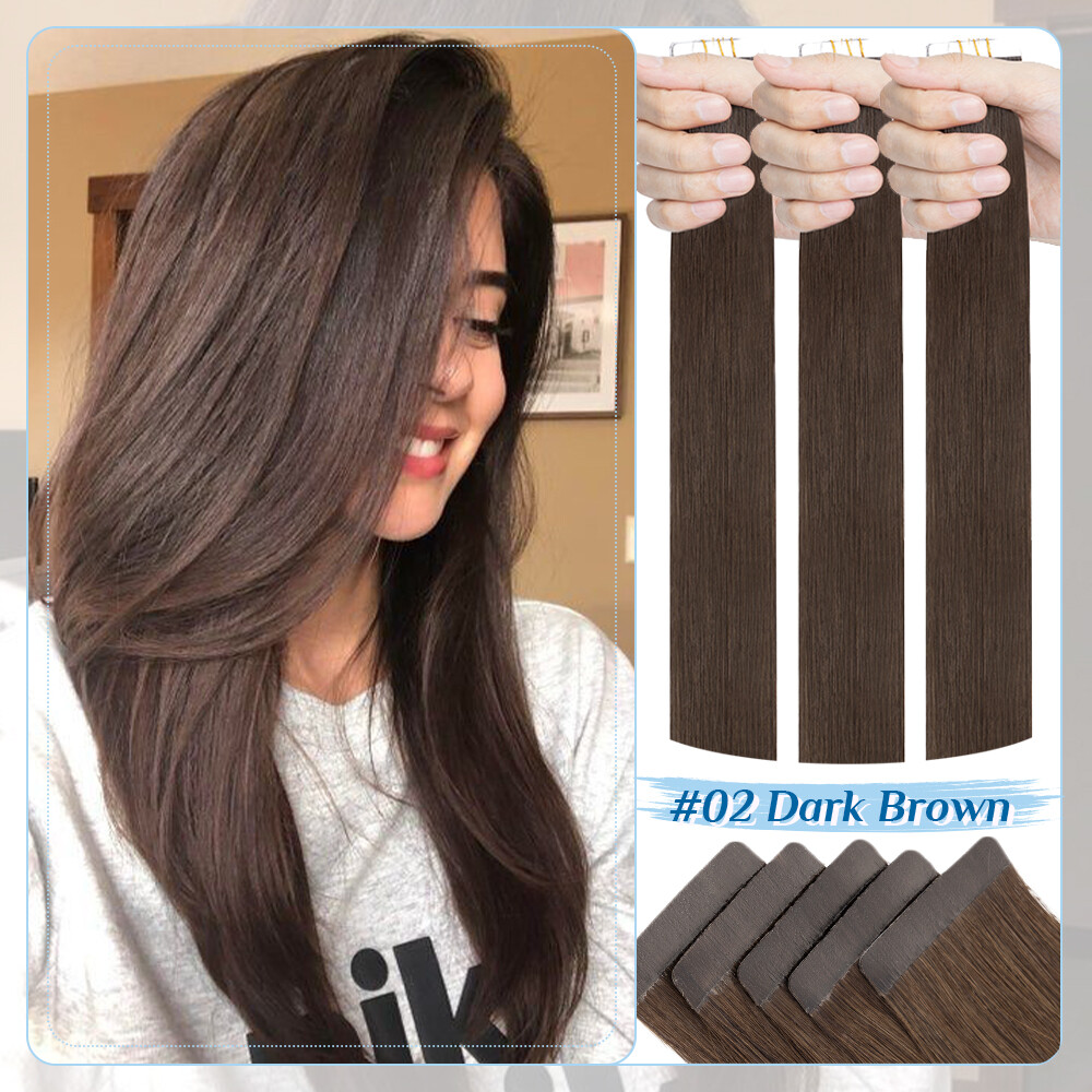 Thick 60 Pieces=150g Tape In Skin Wefts Real Human Russian Remy Hair Extensions