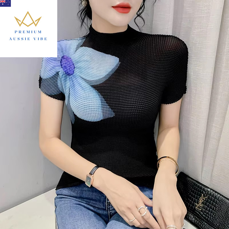 2023 New Summer European Clothes High Quality T-Shirt Women Fashion Design Sexy