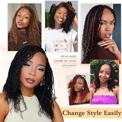 Spring Twist Hair Afro Kinkys Bulk Human Hair 10 Inch（1Pack） Natural Black