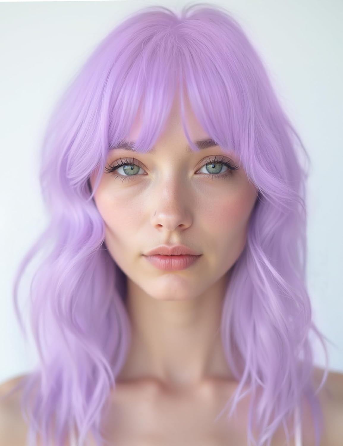 15″ Violet Wavy Bob Wig for Women Party Cosplay 165E095456