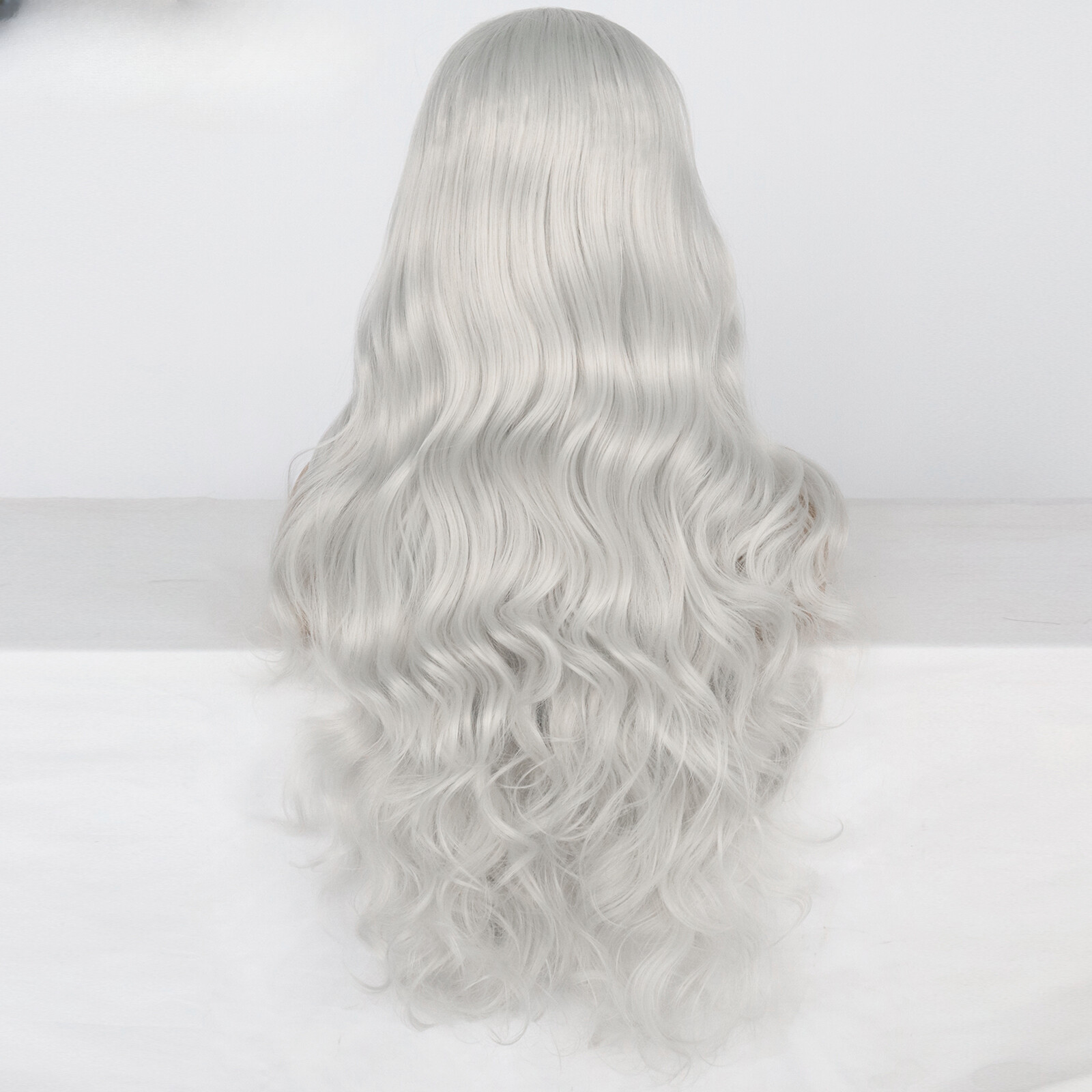 Sliver Body Wavy Synthetic Lace Wig for Women Hallowen Party Free Wig 26inch