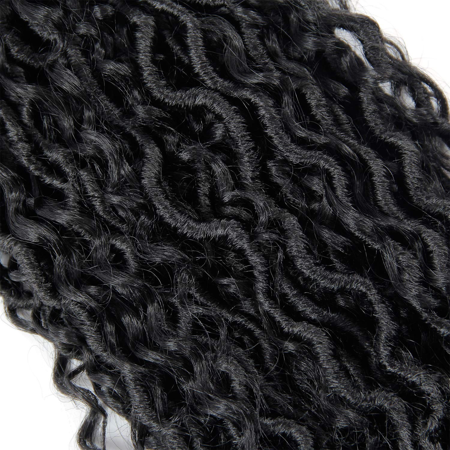 Goddess Locs 18-Inch Crochet Hair with Curly Ends – Bohemian 4 Pack