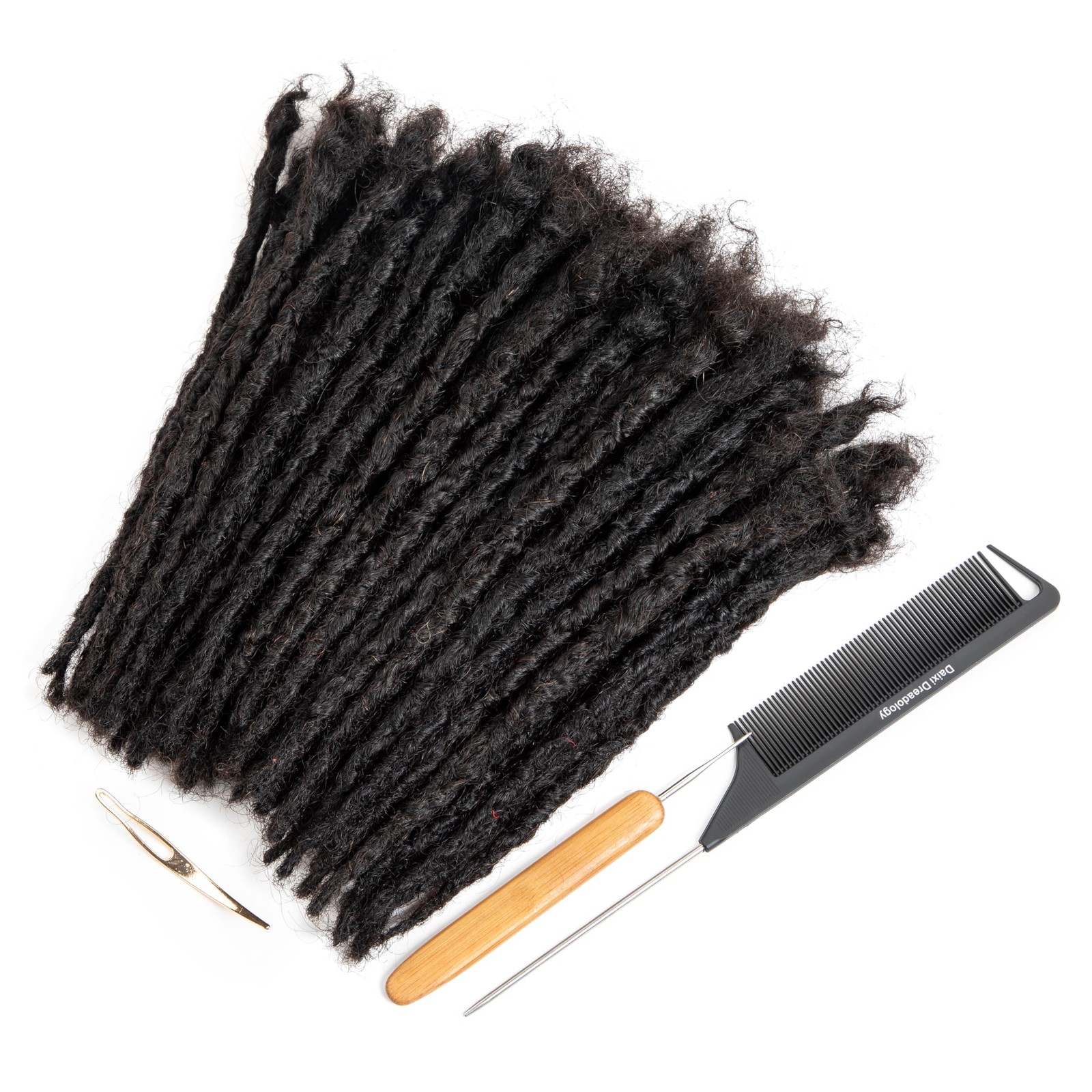 DAIXI Handmade Interlocking Locs 100% Real Human Hair Permanent Loc Extensions T
