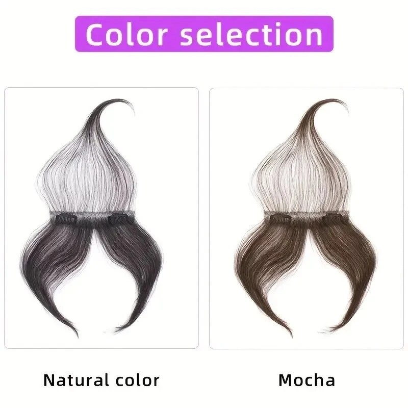100% Real Human Hair Straight Hair Full Hand Crochet Bangs Wig Universal