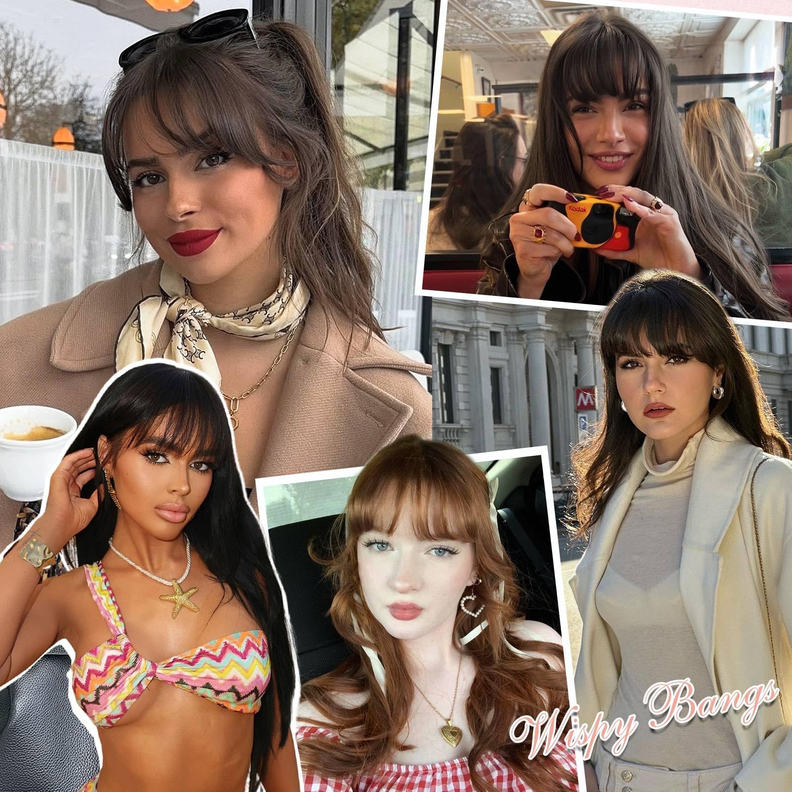 YOLIN 100% Human Hair Clip-in Bangs with Temples – Natural & Easy to Use