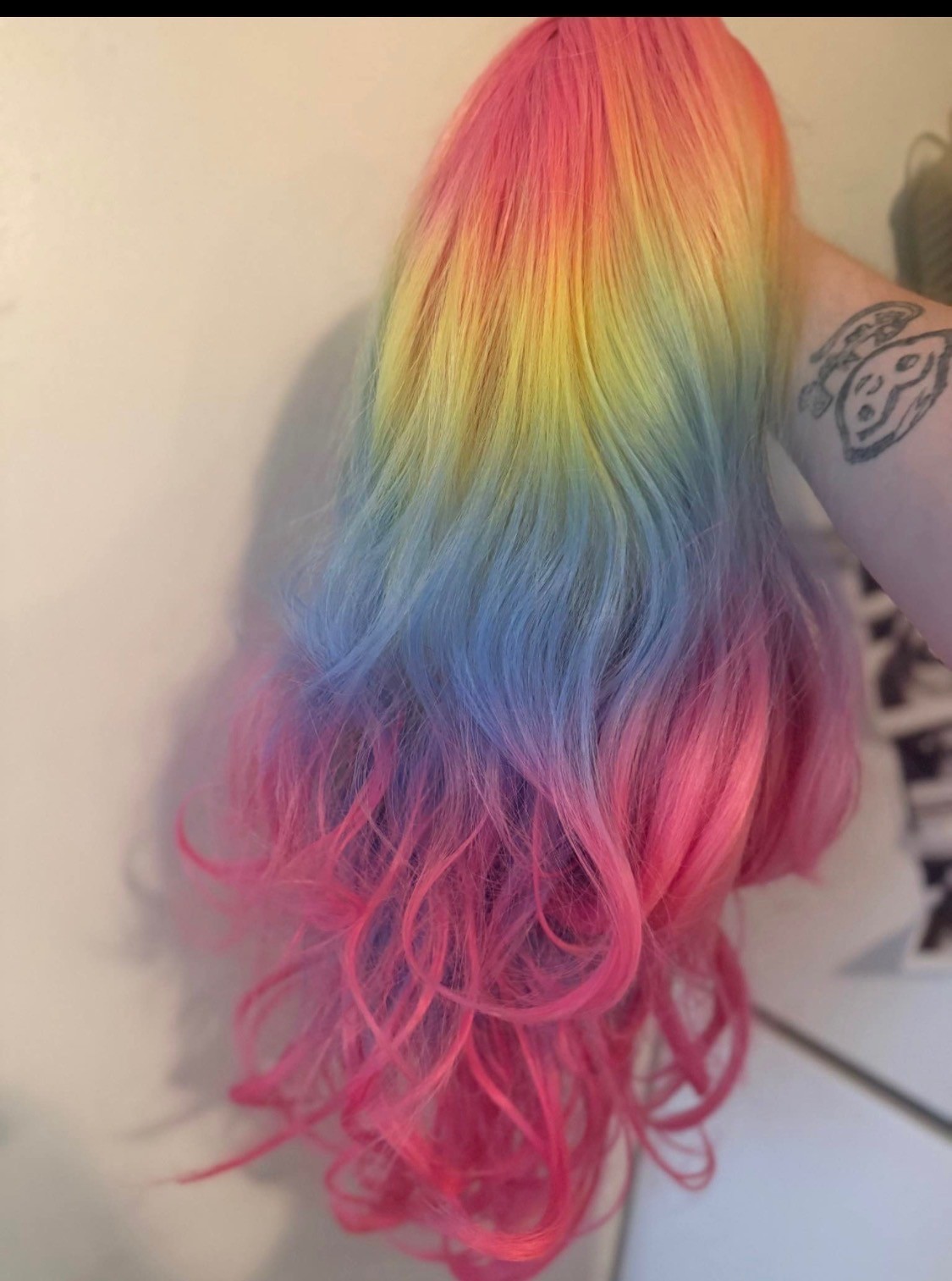 Women’s Multicolor Synthetic Hair Extensions Bundle w/ Tool Kit, Wig Cap Pouch