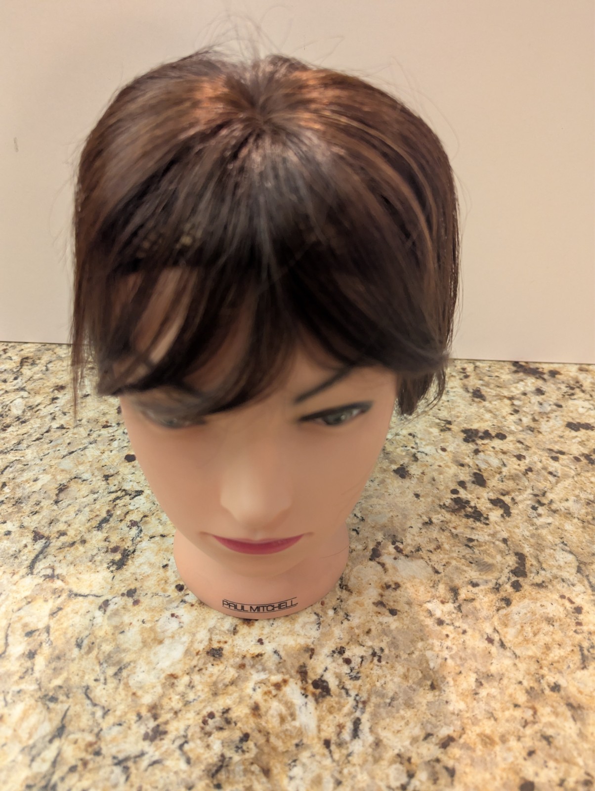 Hand-woven Hair Piece Toupee F233-25CM Human Hair Mocha Brown