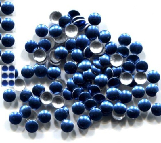 ROUND Smooth Nailheads 3mm Hot Fix ROYAL BLUE 2 Gross 288 Pieces