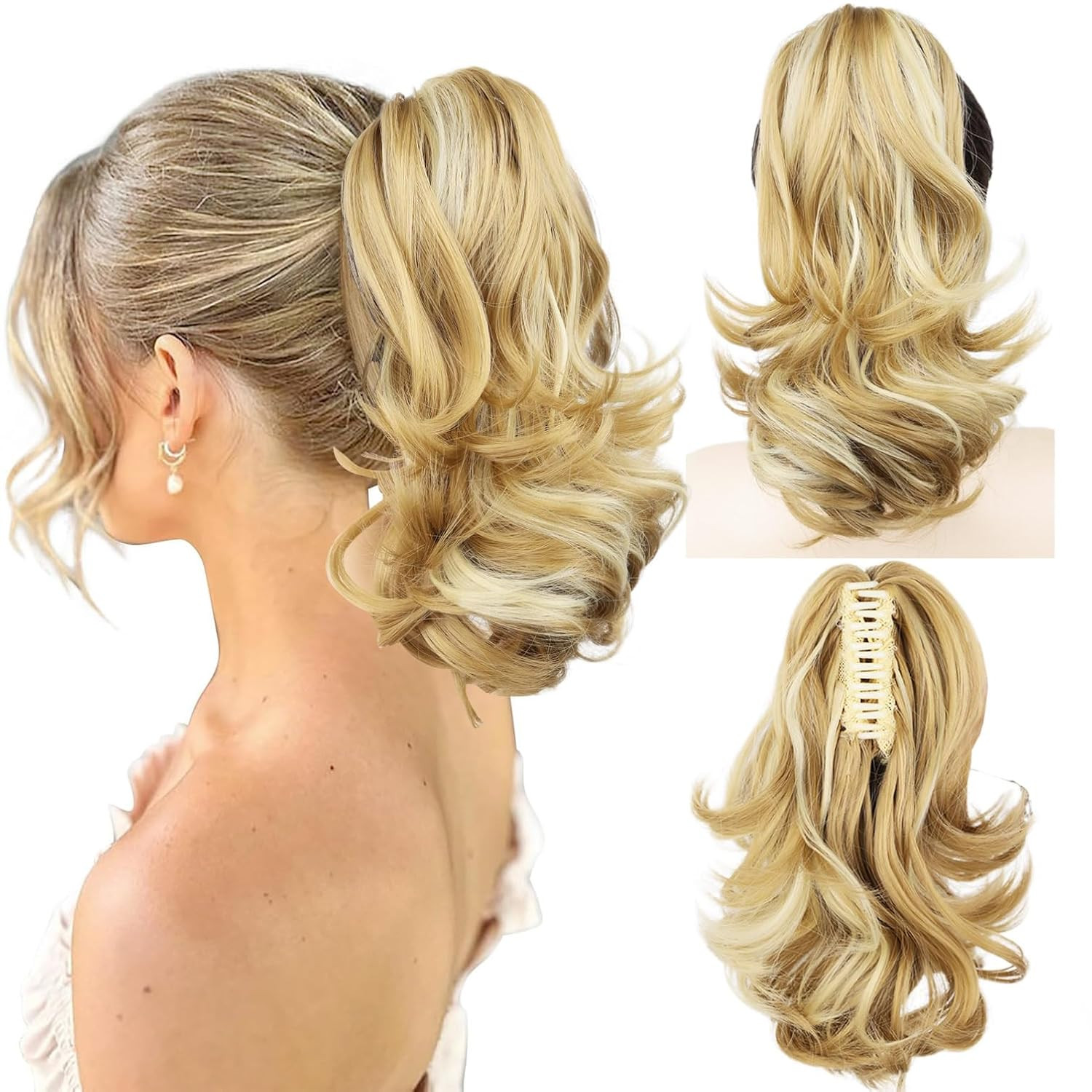 Ponytail Extension, 12 Inch Pony Tails Hair Extensions, Hold Securely, Tangle-Fr