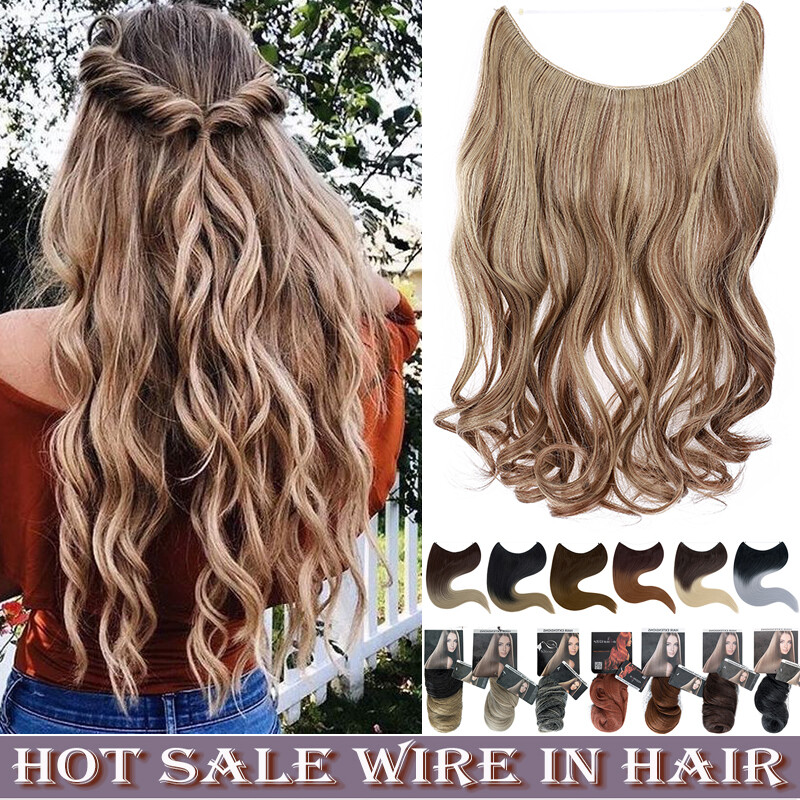 Thick Wire In Hair Extension Elastic Band Secret Miracle Ring 100% Real AS Human