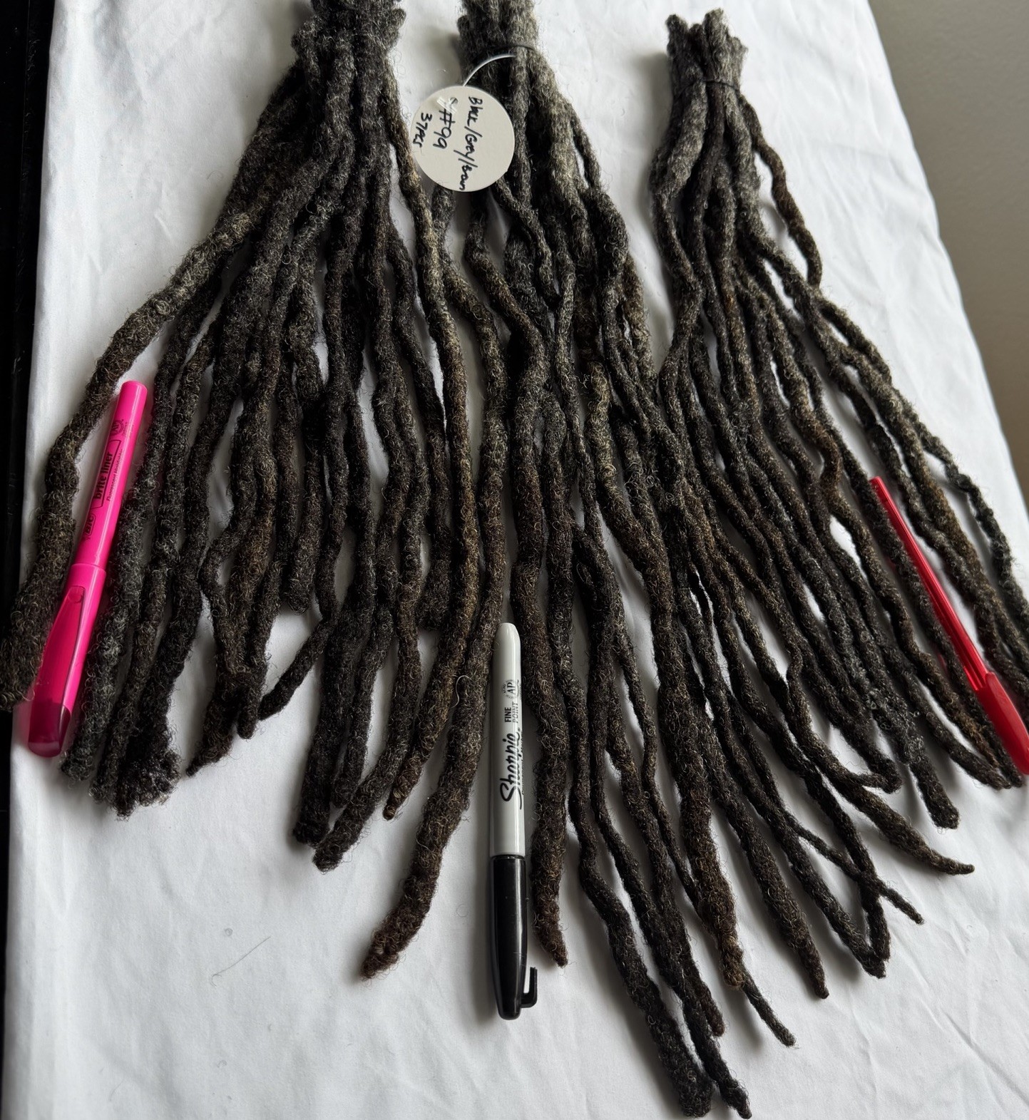 100% Real Naturally Grown Human Hair DreadLocks 37pcs Up To 15” Long 1.5cm +