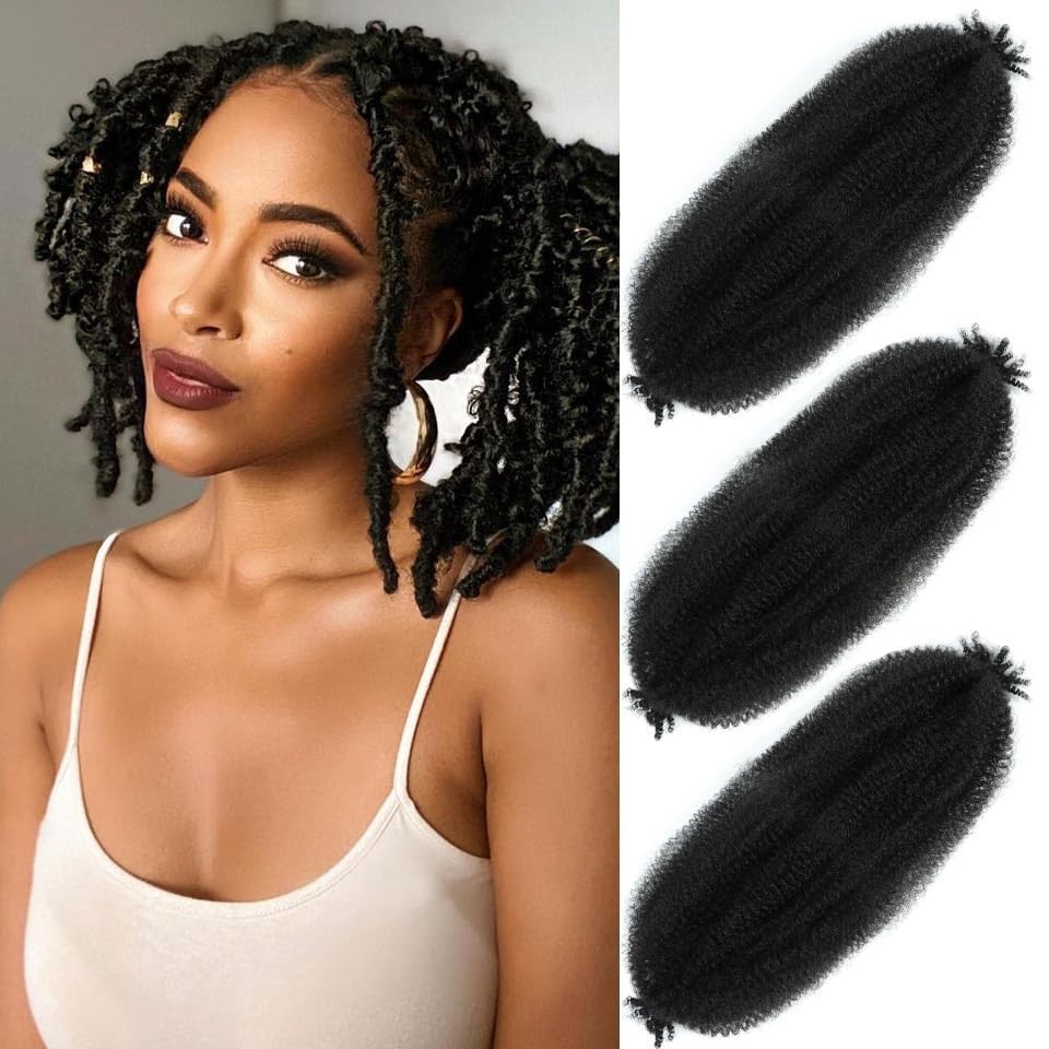 Lightweight 8 Inch Spring Twist Hair – Pack of 3, Pre-Separated for Easy Styling