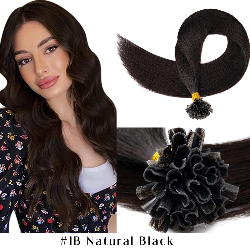 Keratin Fusion Hot Bondings Nail U Tip Real Human Remy Hair Extensions 50s 100s
