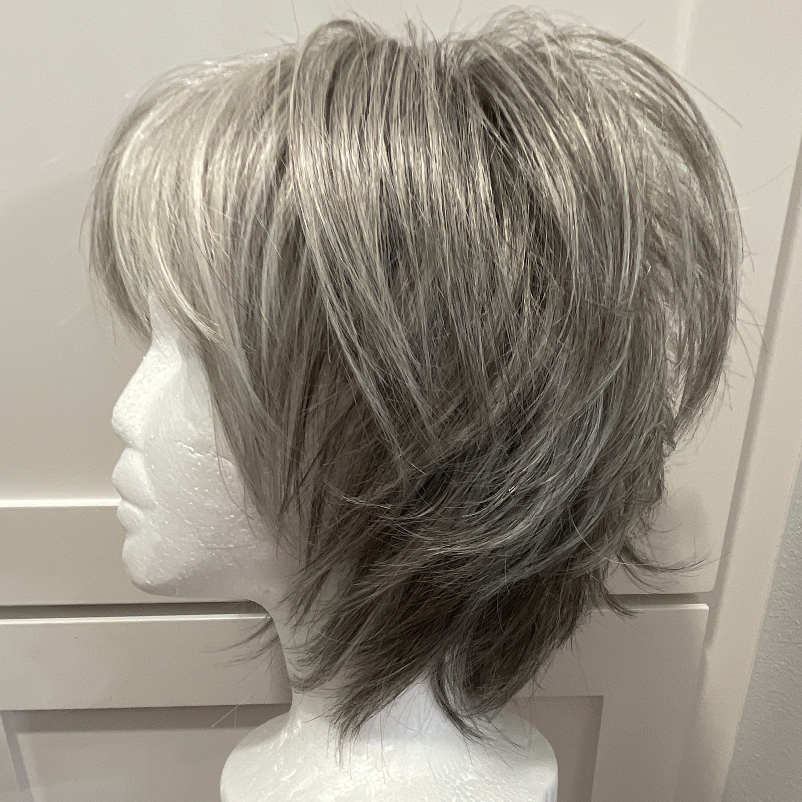 Noriko Collection Reese 1660 Synthetic Short Layered Wig Classic Cap Gray