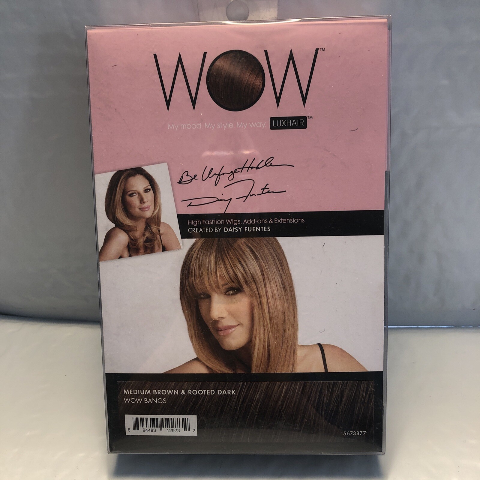 WOW Luxhair Medium Brown & Rooted Dark Wow Bangs