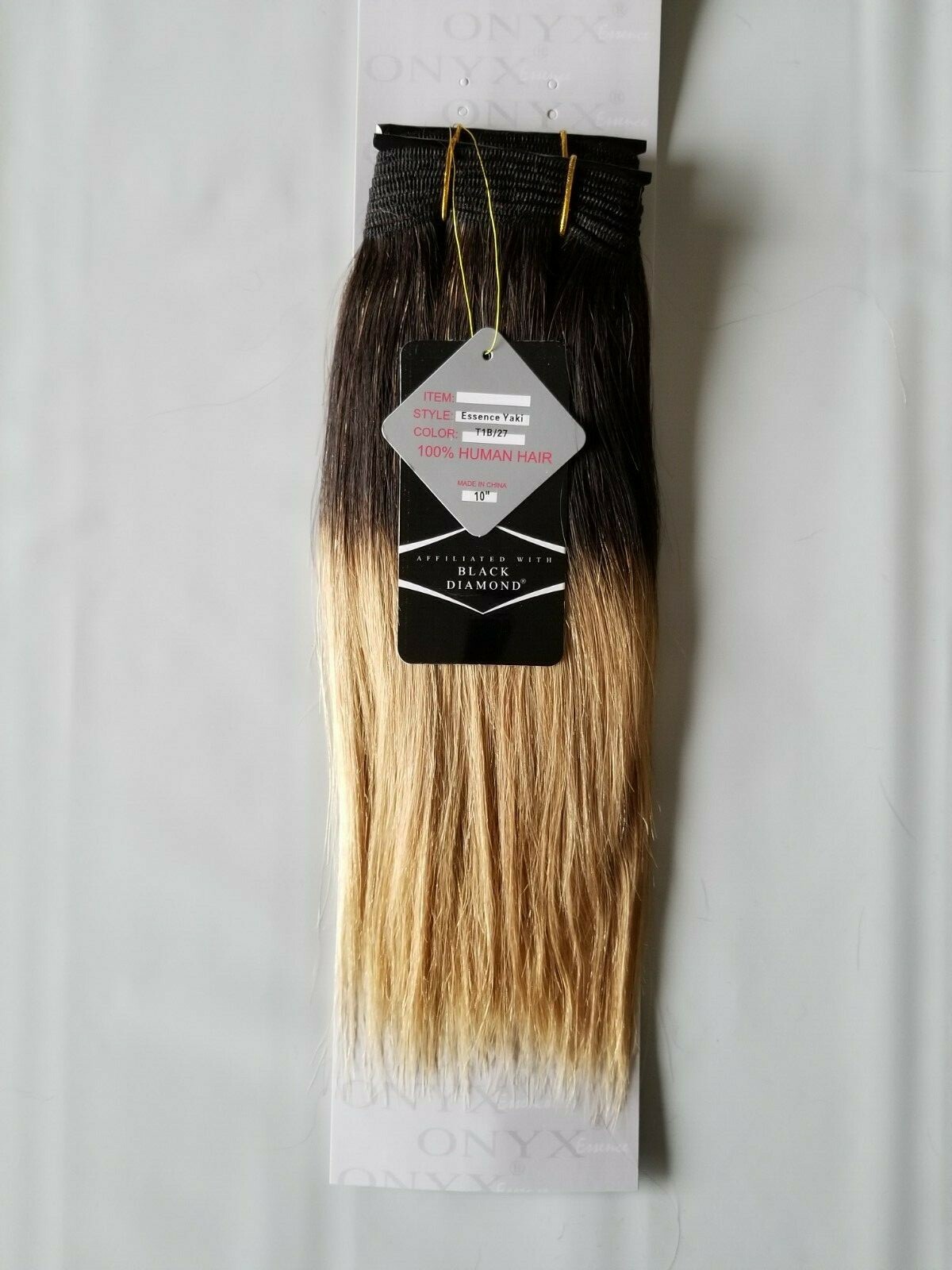 ONYX Black Diamond 100% Human Hair Natural Essence Yaki Weave Extension 10″~18″