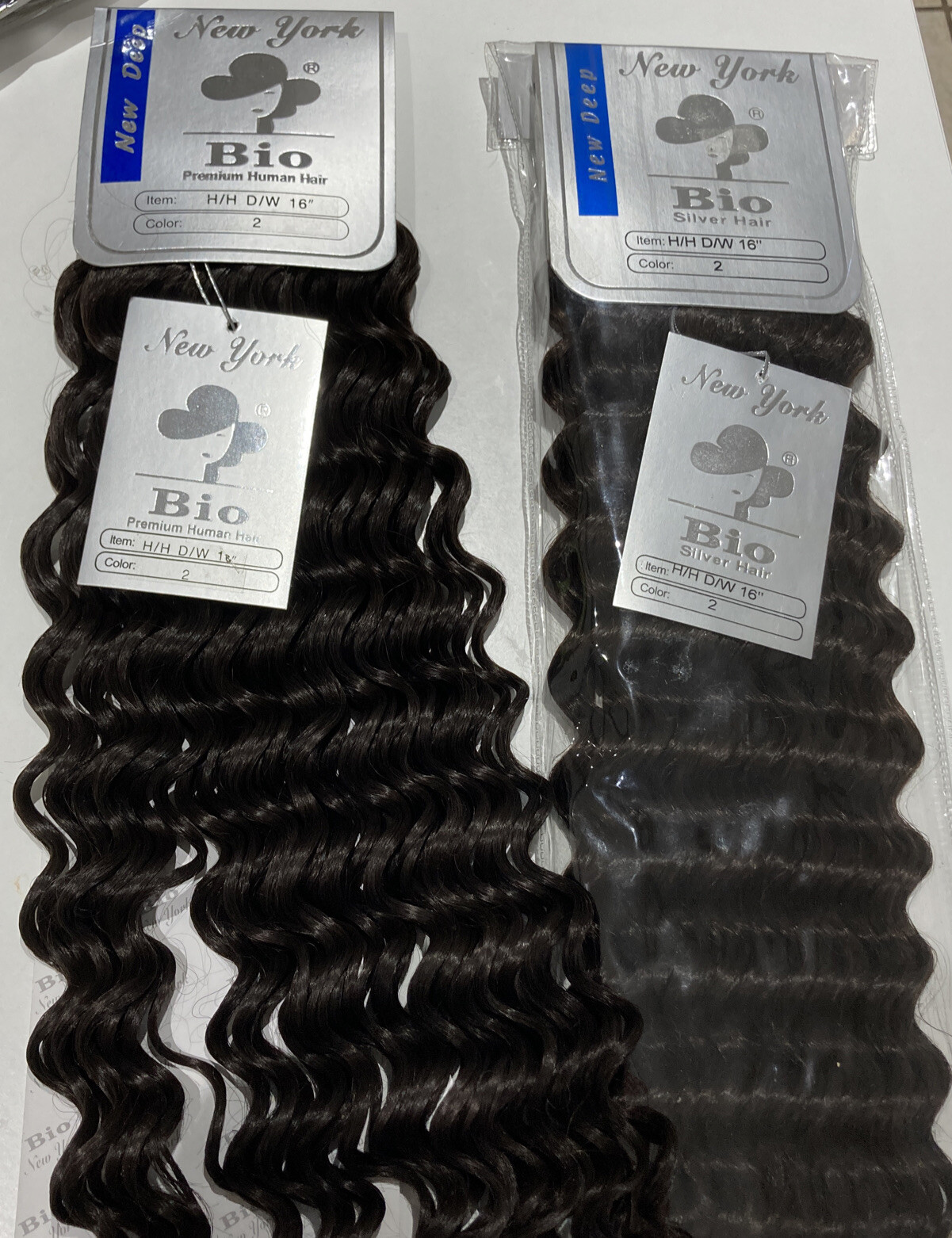 X2 New York Bio Collection Premium Human Hair New Deep Wave H/H D/W 16”Color 2