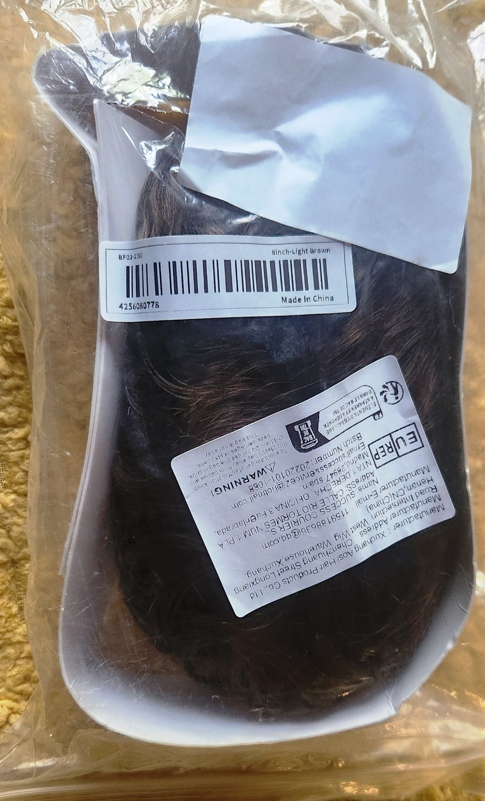 NEW Synthetic High Density Natural look slightly curled Clip-In Hair Topper