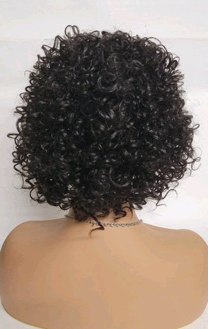 💕SEXY SHORT SPIRAL CURL WIG BLACK FOR BLACK WOMEN DAILY FASHION BOBBI BOSS
