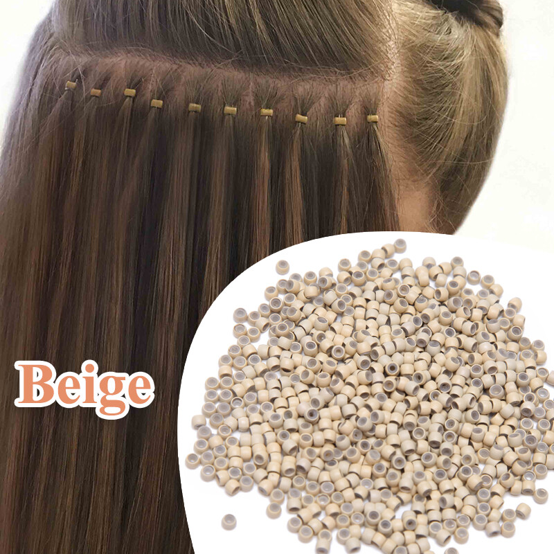HAIRRO Nano Beads Tip Mini Micro Loop Small Ring for Nano Hair Extensions Black