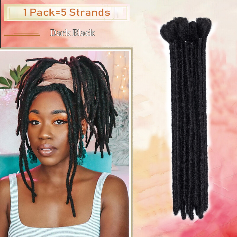 Thick Soft Faux Locs Crochet Braids Afro Locs Braiding Dreads Extension Men 6-12