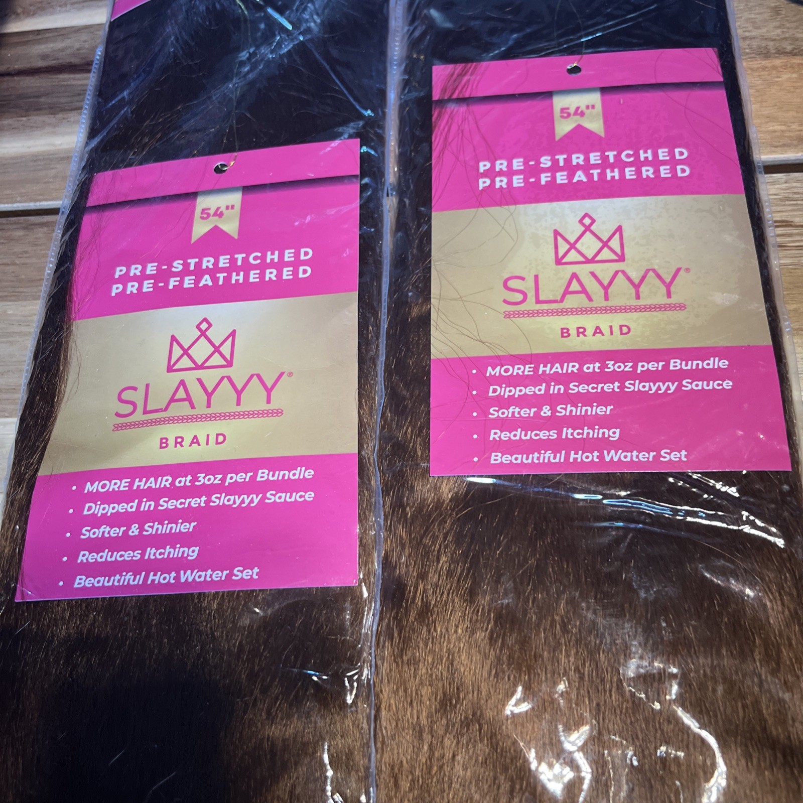 Slayyy Pre-Stretched Braids Color Spice Hair Extensions 54”- 2 Pack