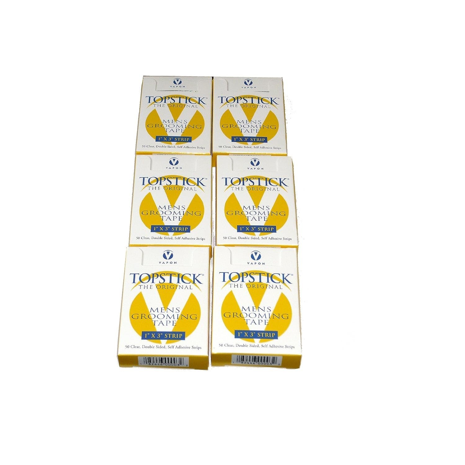 T150 6 Boxes Of 50 1×3 strips Topstick Toupee Tape 1 x 3 WIDE STRIPS