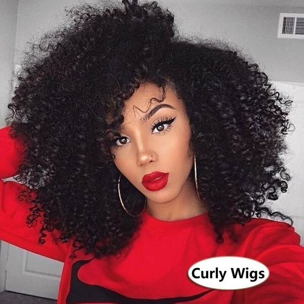 Synthetic Kinky Curly Wigs Black Hair Full Wigs for Black Women Daily Wear USA
