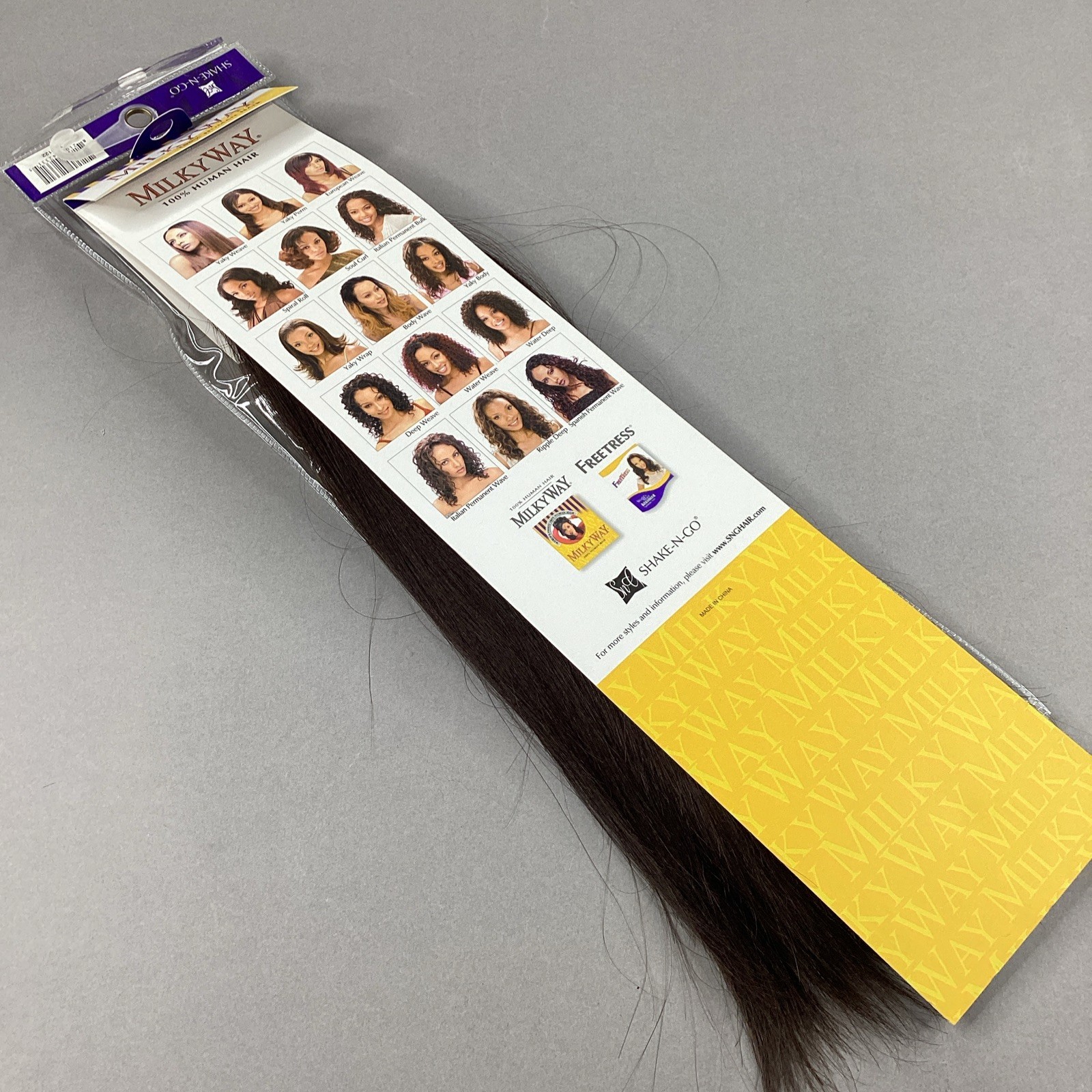 Milky Way Yaky Weave #2 Darkest Brown 100% Human Hair Track Weft Extensions