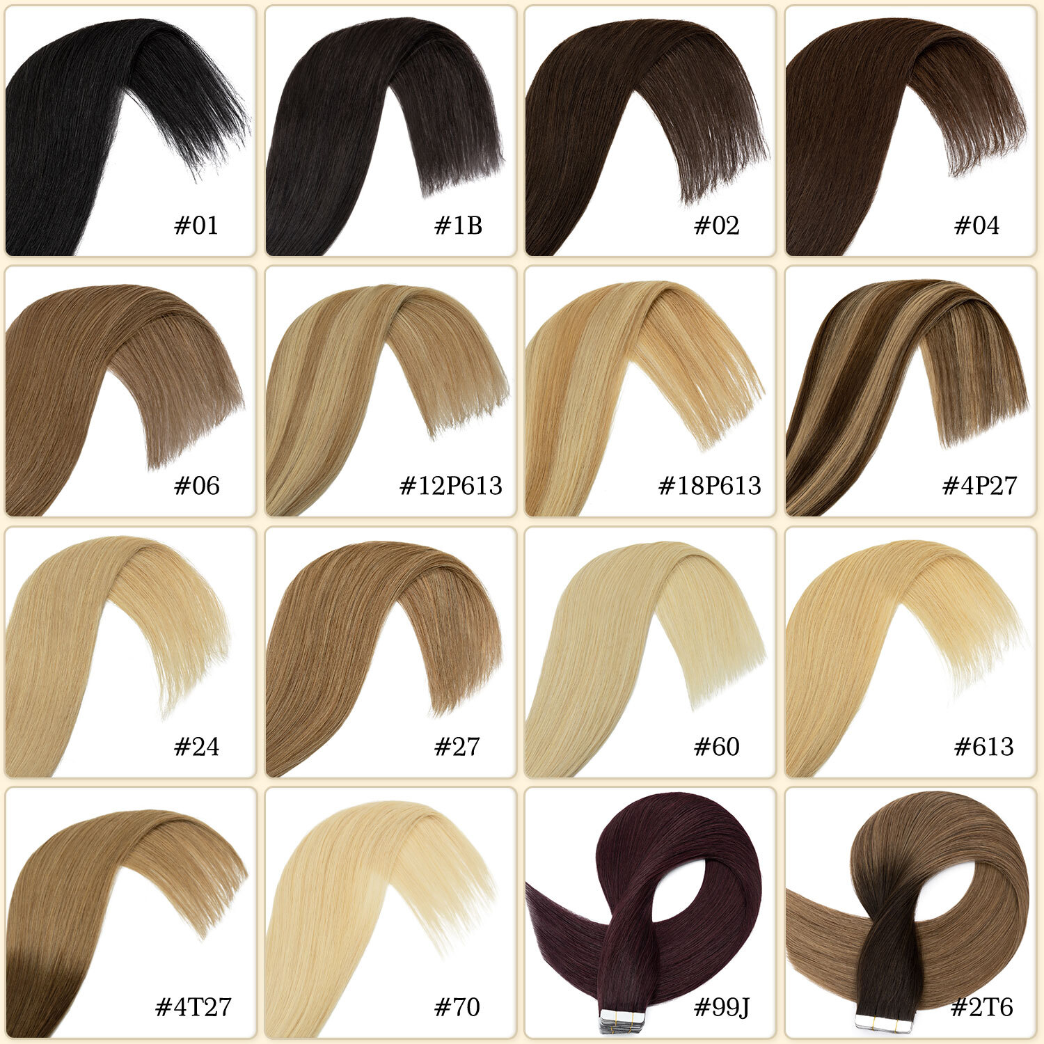 MY-LADY Ombre Thick 150G+ Tape In Remy Human Hair Extensions Full Head Skin Weft