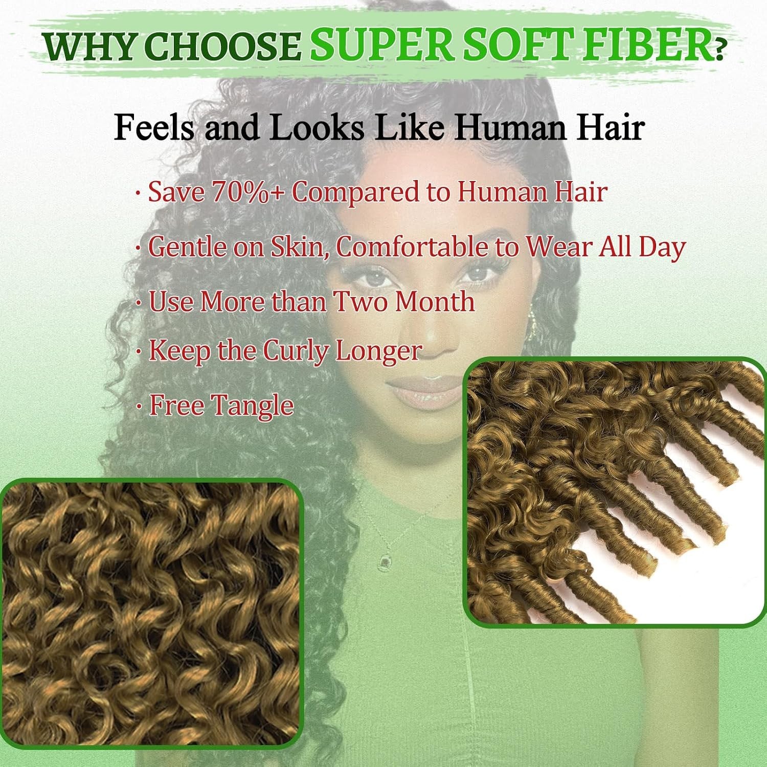 8 Packs Burmese Curly Crochet Hair 18 Inch Bohemian Braiding Hair 120 Strands