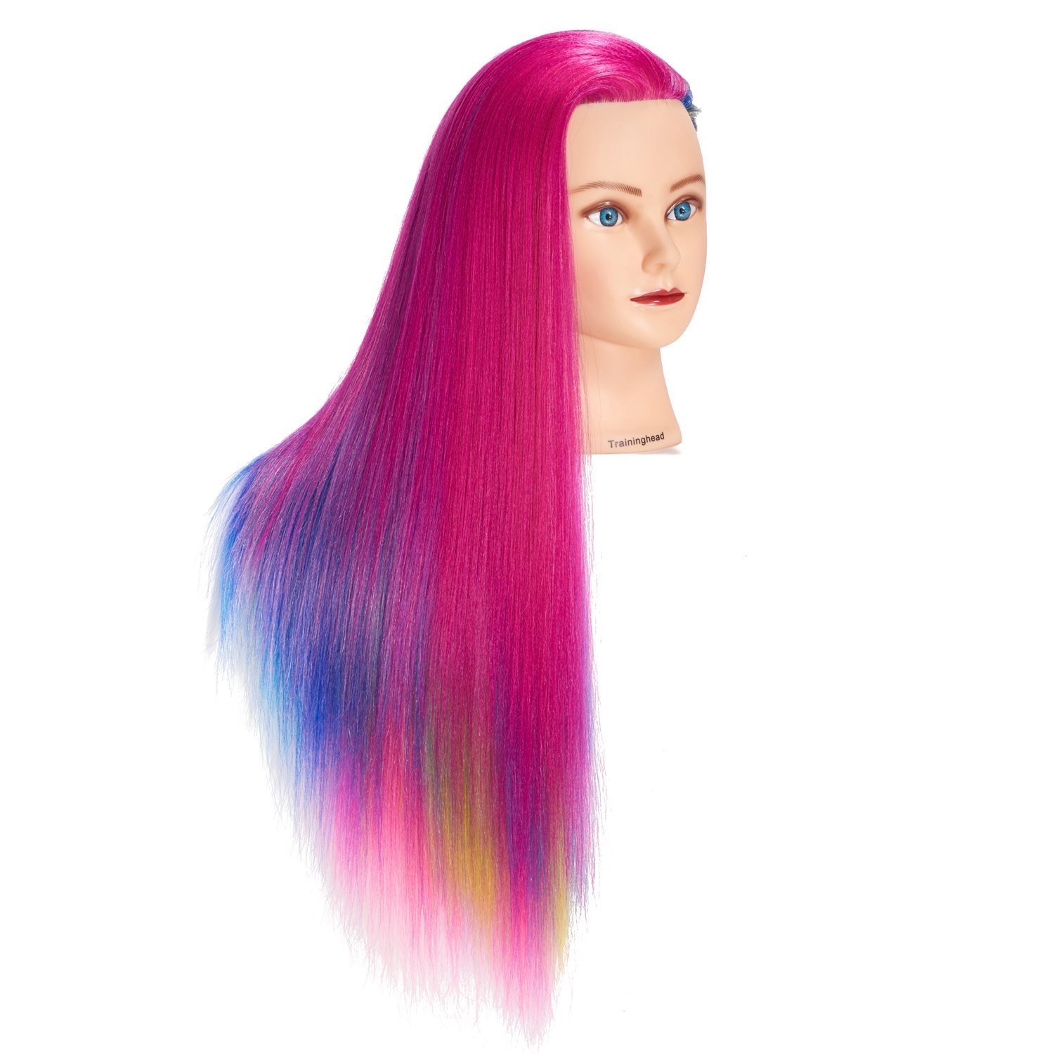 26″-28″ Mannequin Head Hair Styling Manikin Cosmetology Doll Head Synthetic F…