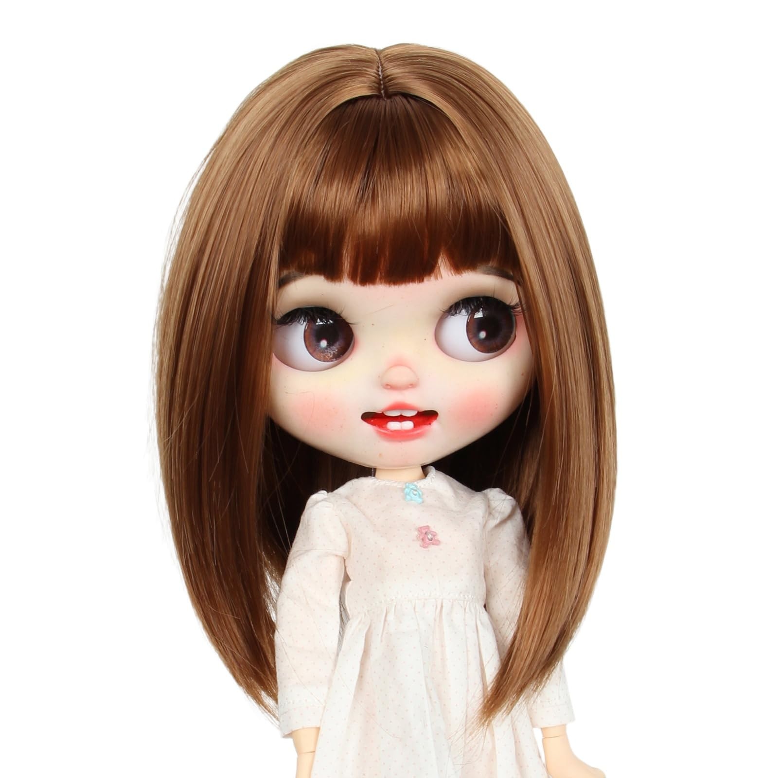 Just 1pc fit for 10-11 inch Head Dolls, Blyth Qbaby Amydoll Short Straight Co…