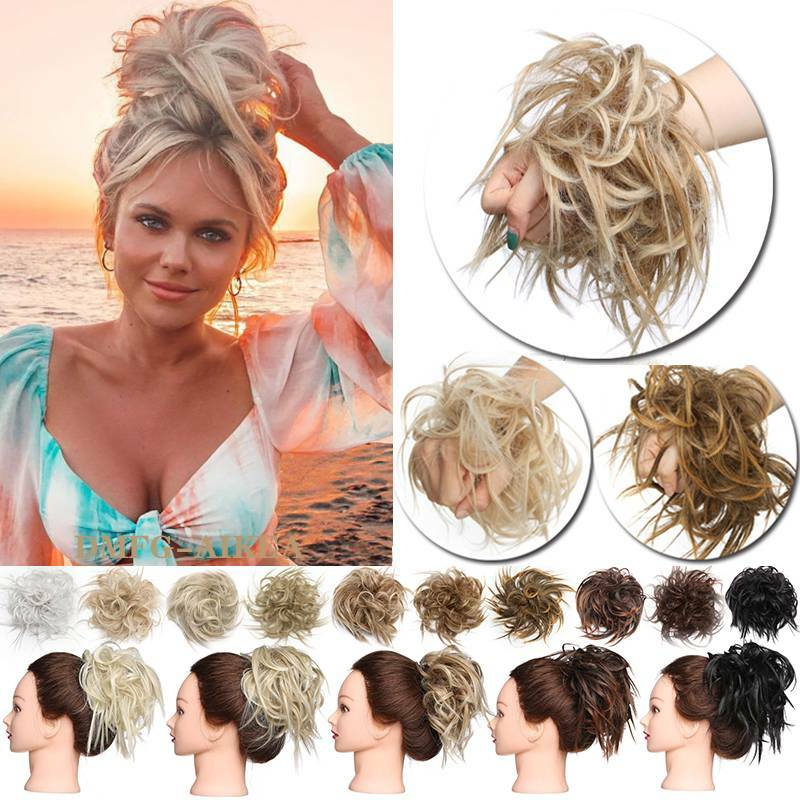 Curly Messy Bun Hair Piece Scrunchies Updo Cover Hair Extensions Real As Human U