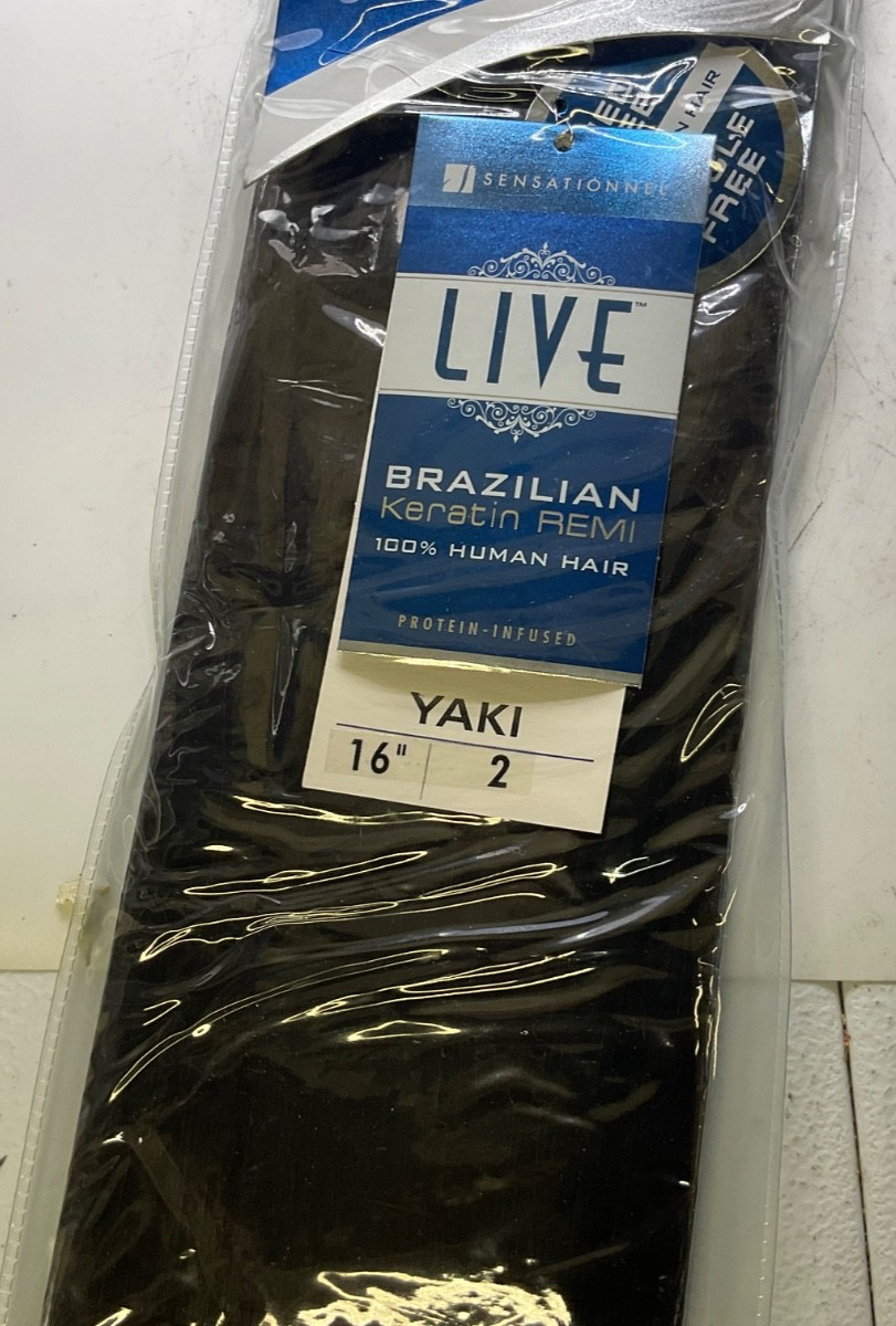 Sensationnel LIVE Brazilian Keratin Remi 100% Human Hair Yaki 16″ Color: 2